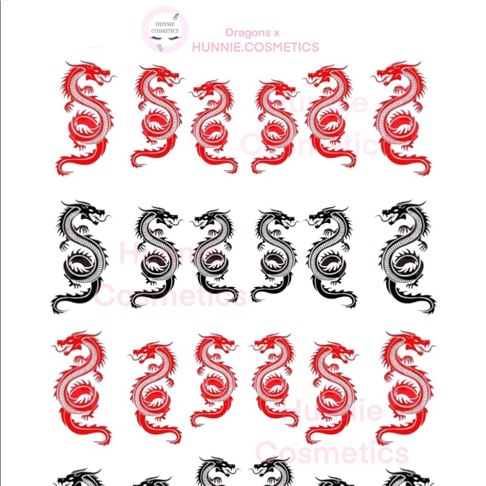 Dragon nail decals! (1 sheet included)